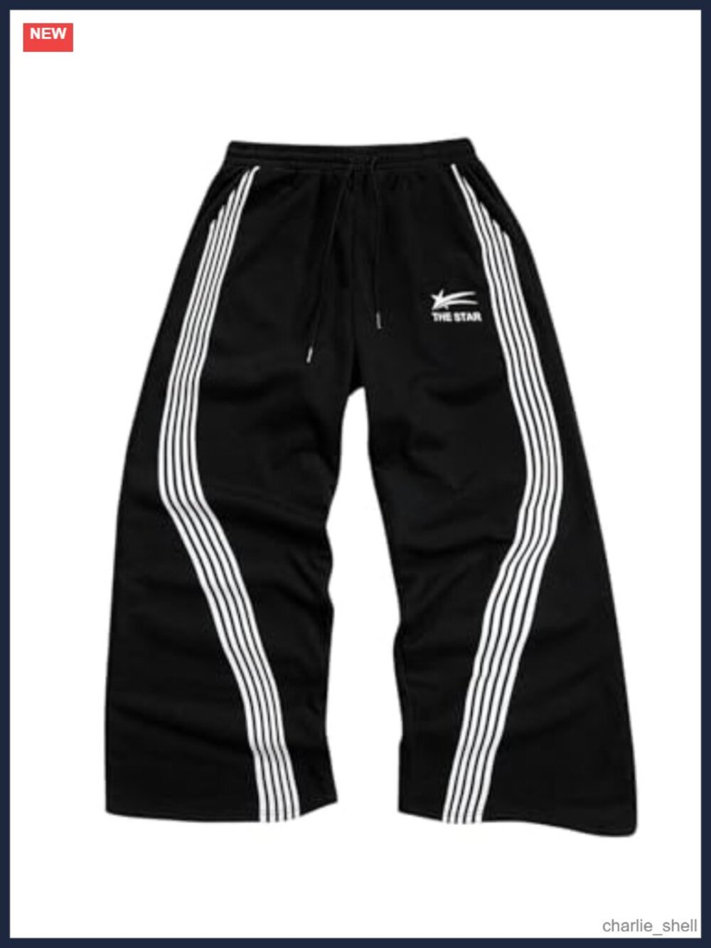 Men's Y2K Wide Leg Sweatpants with Pockets, Drawstring Waist, Baggy Fit